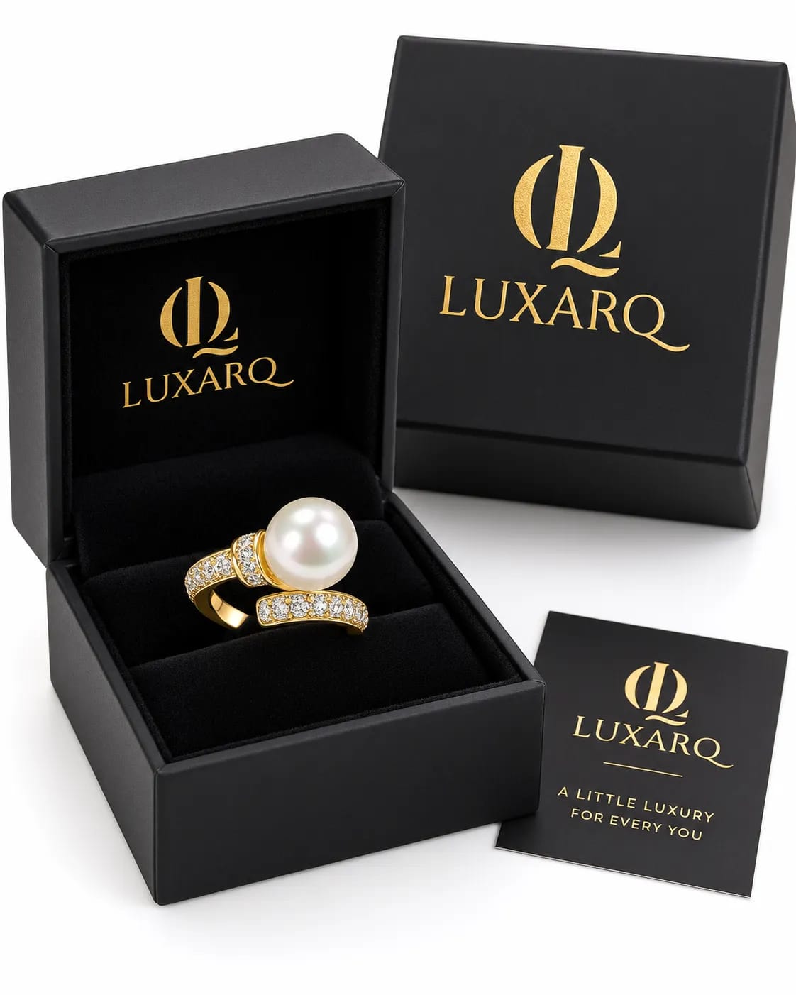 Pearlora Gold-Tone Pearl Statement Ring