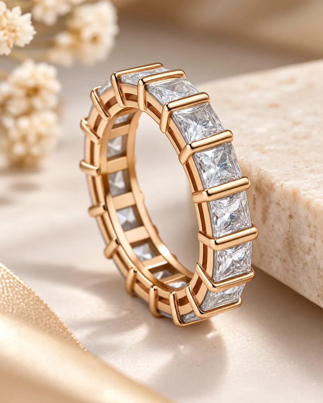 Eternelle Princess Cut Eternity Ring