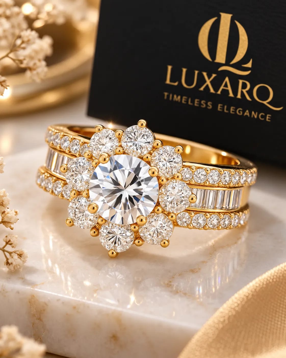Crystelle Crystal Cluster Statement Ring