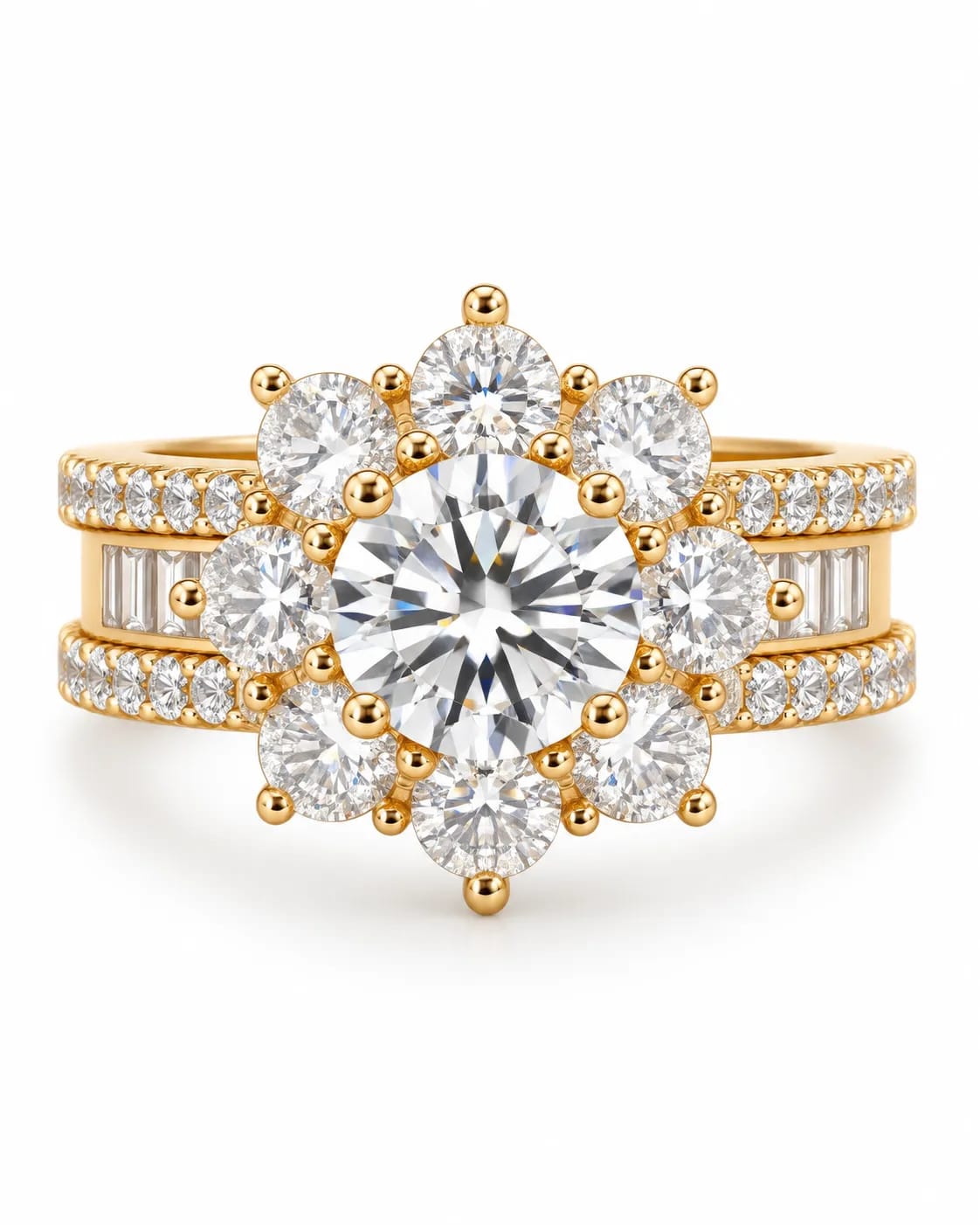 Crystelle Crystal Cluster Statement Ring