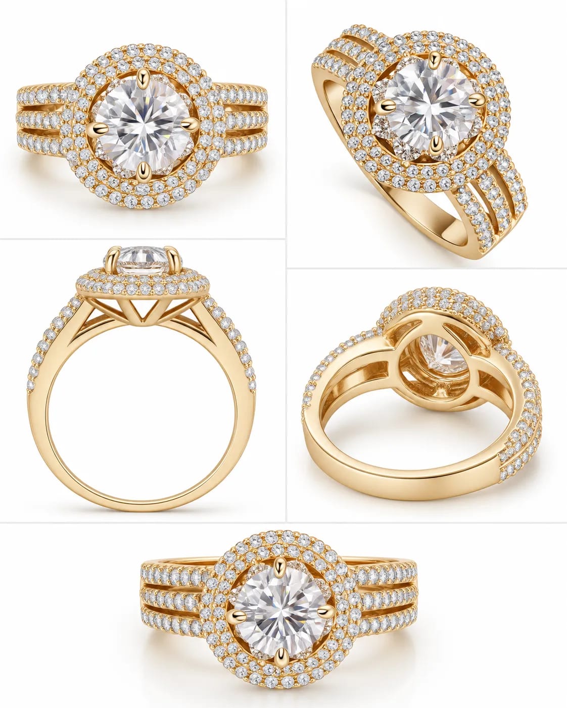 Seravelle Crystal Halo Statement Ring
