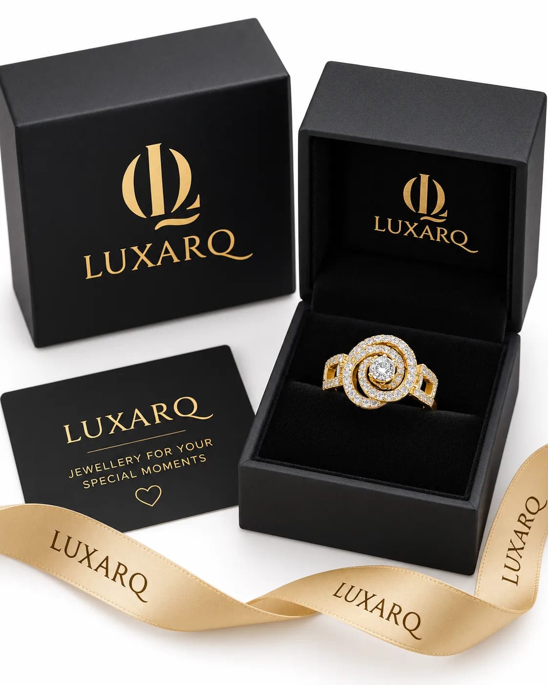 Spiralia Cubic Zirconia Spiral Statement Ring