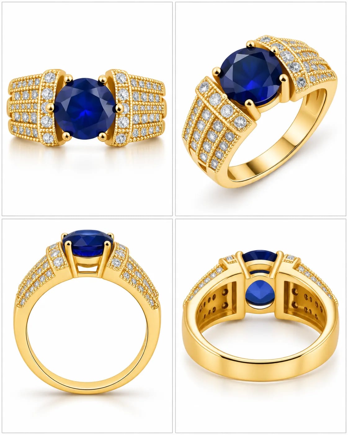 Veloura Blue Stone Statement Ring