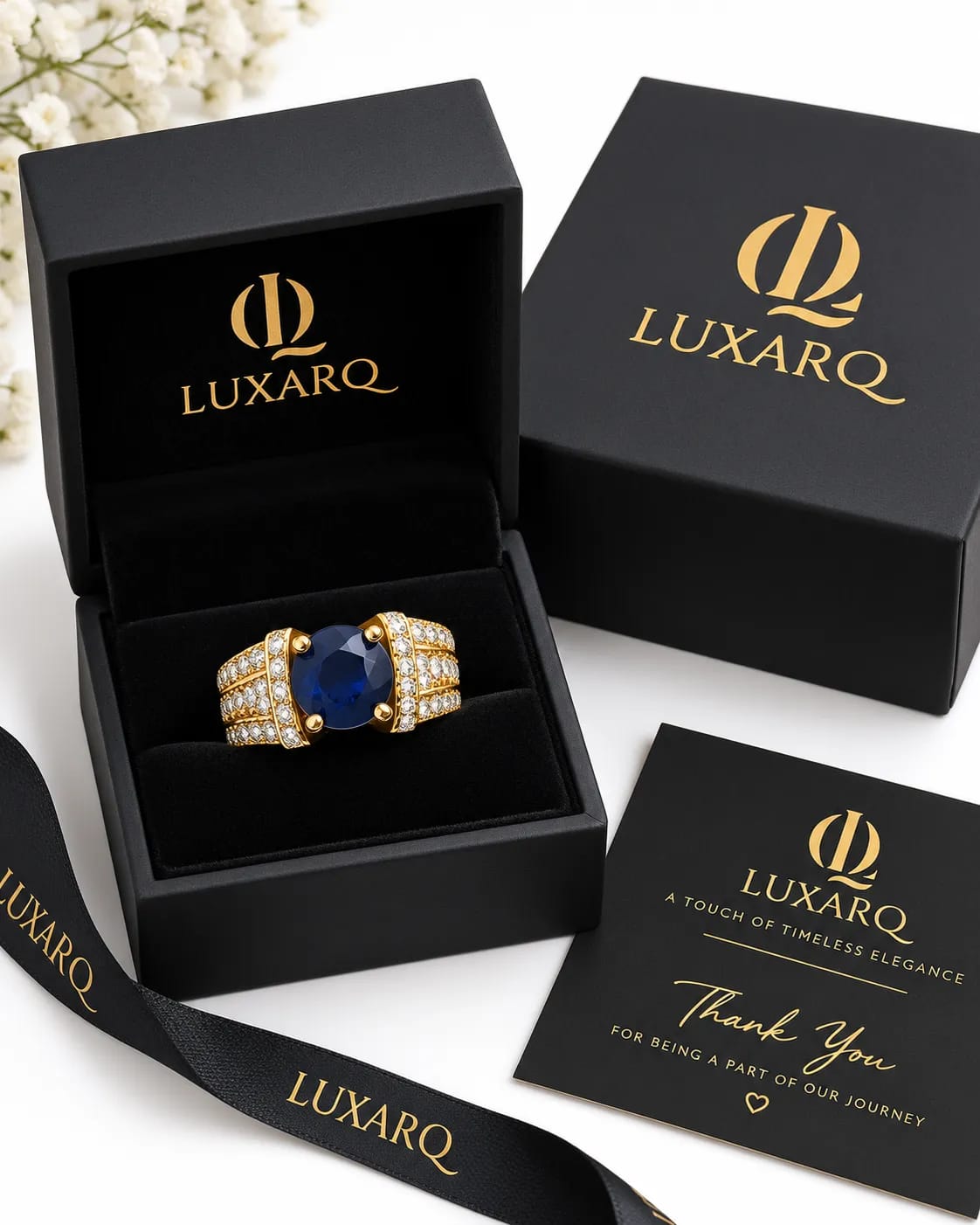 Veloura Blue Stone Statement Ring