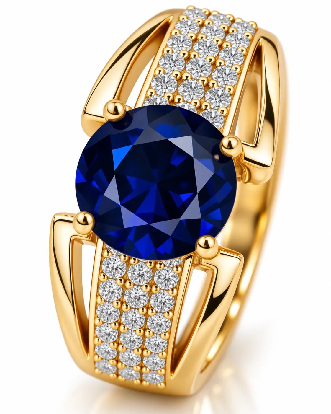 LUXARQ Blue Statement Ring for Women