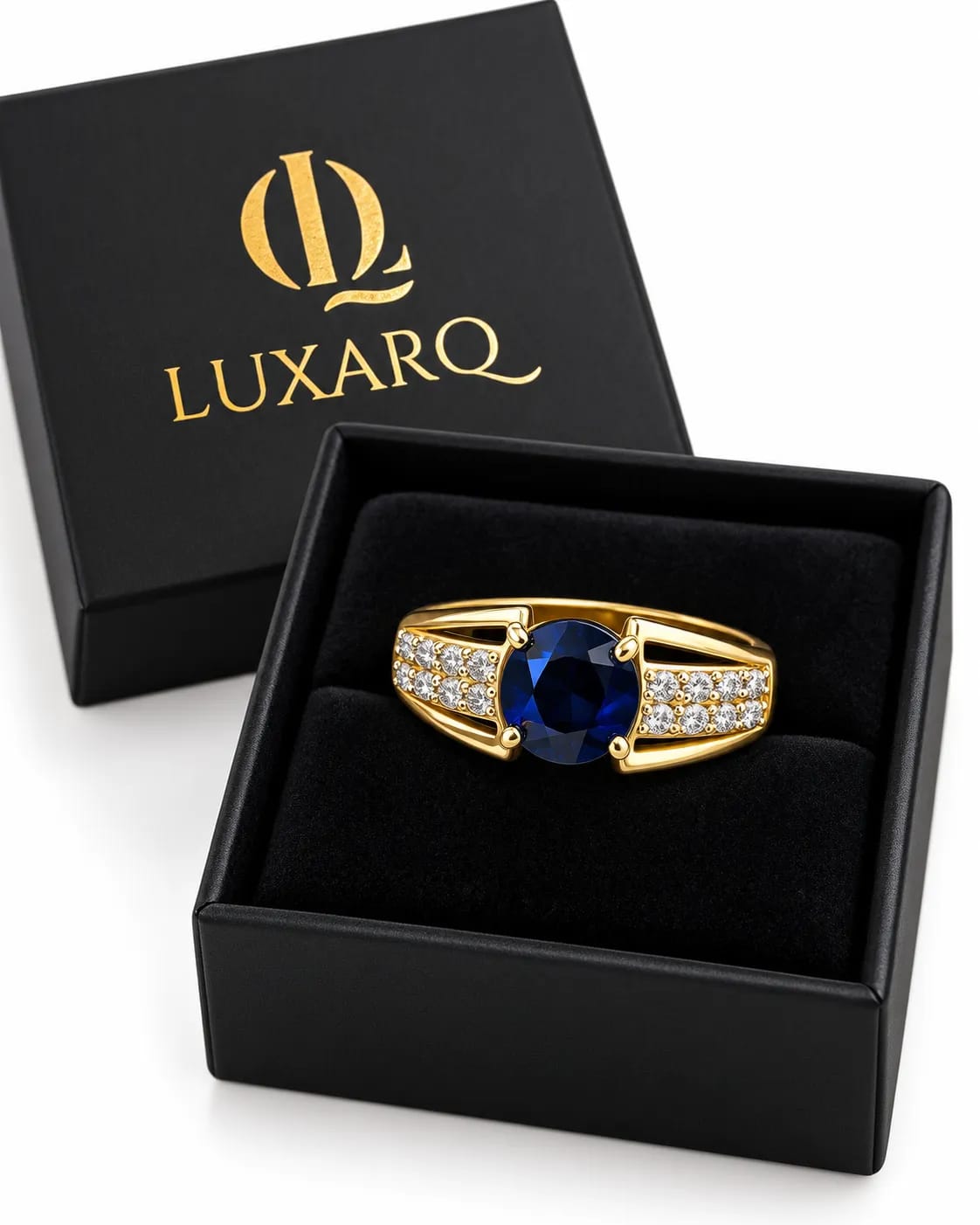LUXARQ Blue Statement Ring for Women