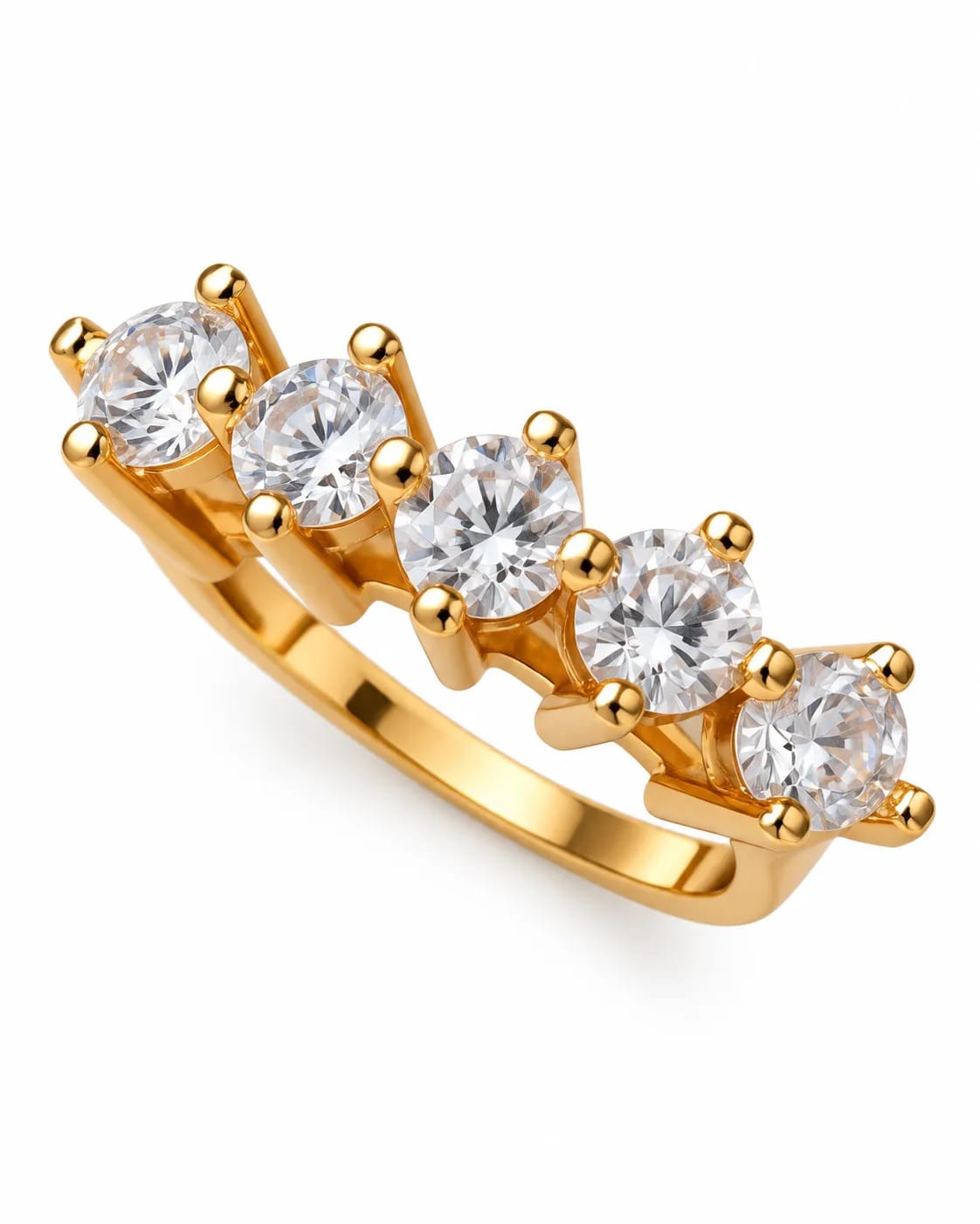 LUXARQ Gold Plated Cubic Zirconia Ring for Women