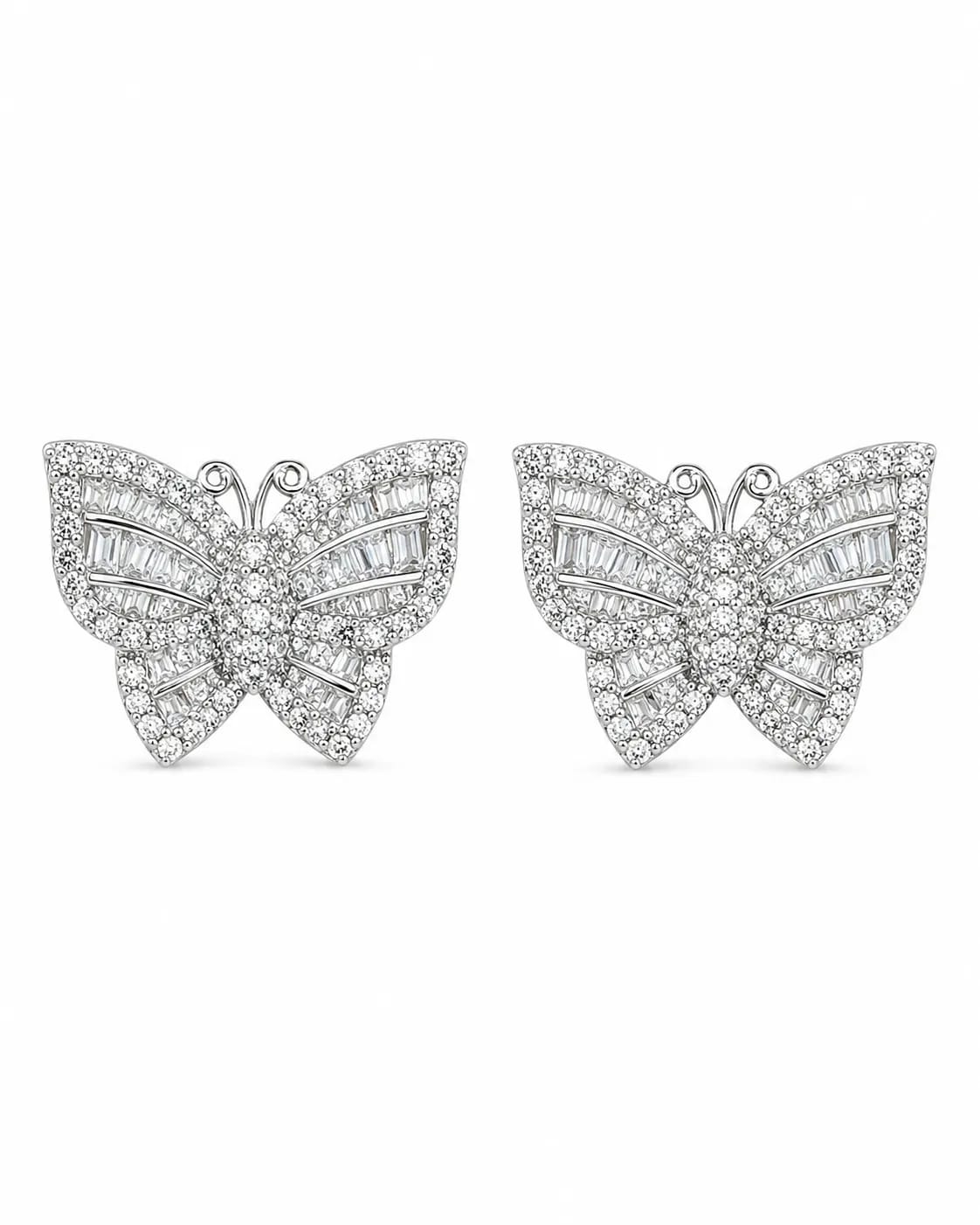 Lunara Butterfly CZ Stud Earrings