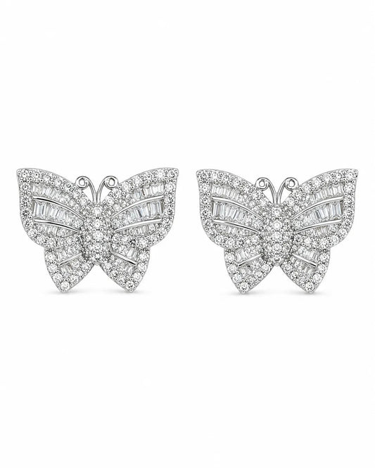Lunara Butterfly CZ Stud Earrings