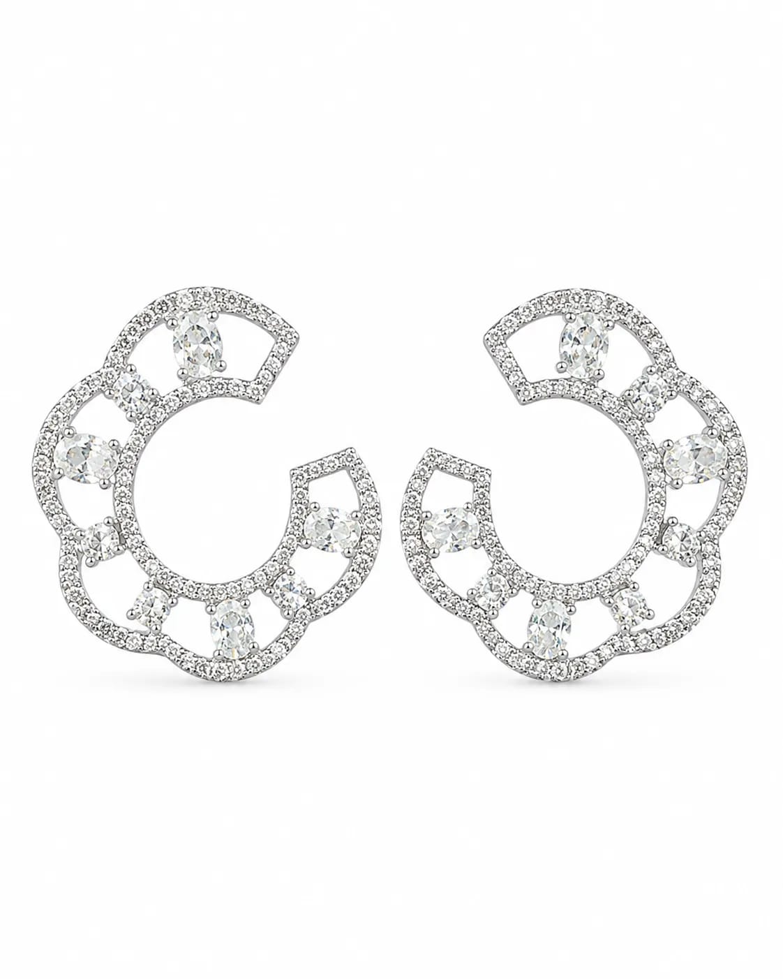 Celestia CZ Statement Hoop Earrings