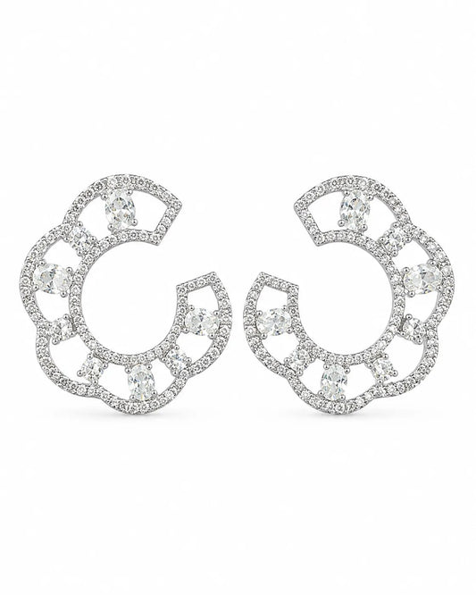 Celestia CZ Statement Hoop Earrings