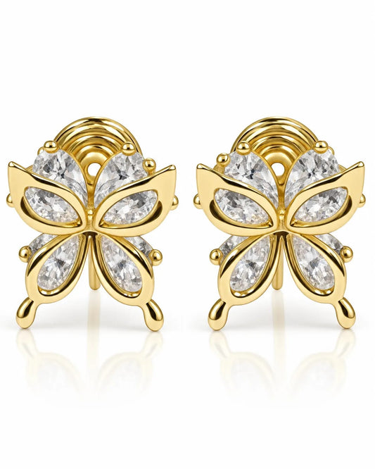 Mariposa Gold Butterfly Clip-On Earrings