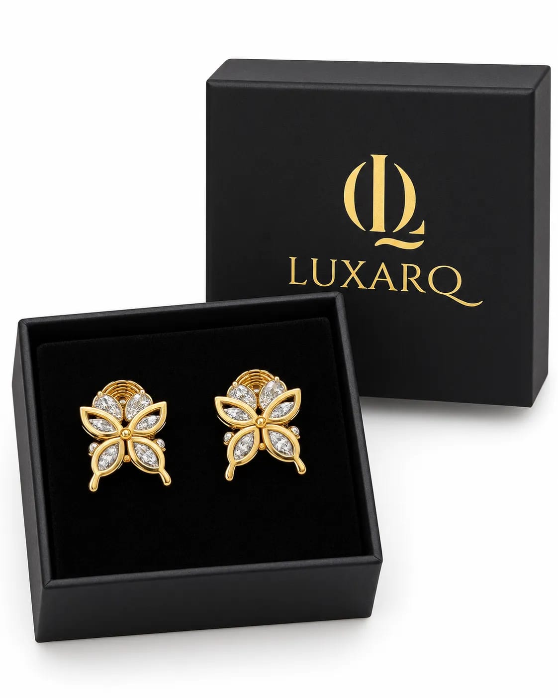 Mariposa Gold Butterfly Clip-On Earrings