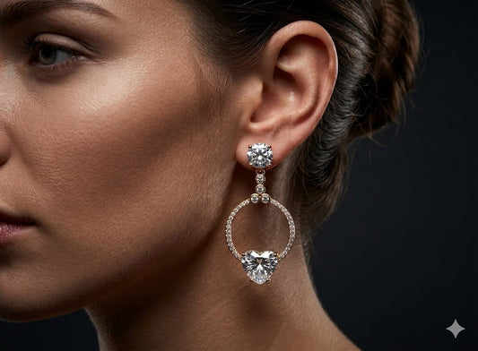 Crystal Halo Drop Earrings