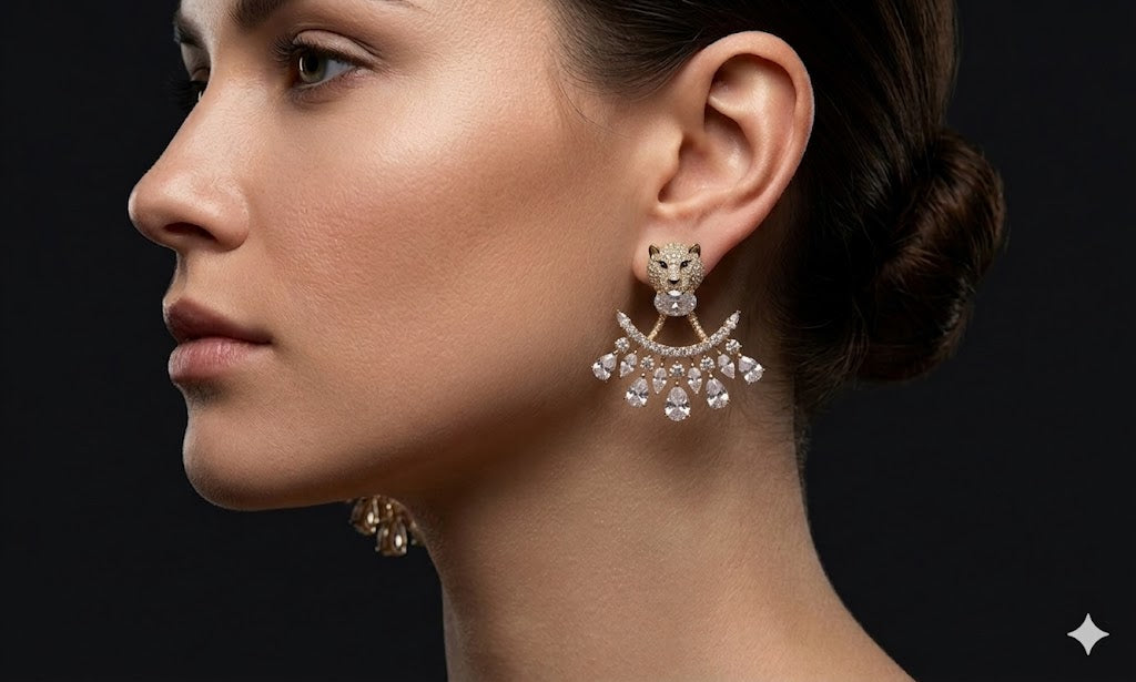 Crystal Starburst Statement Earrings