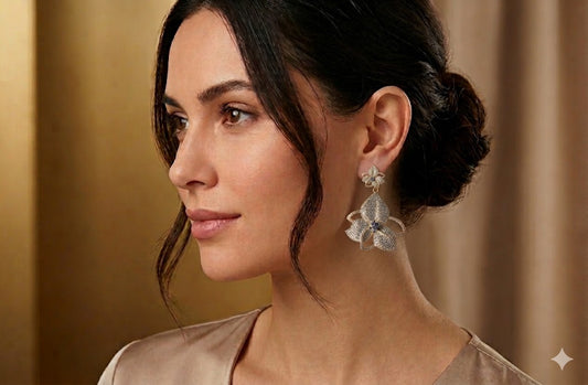 Crystal Butterfly Statement Earrings