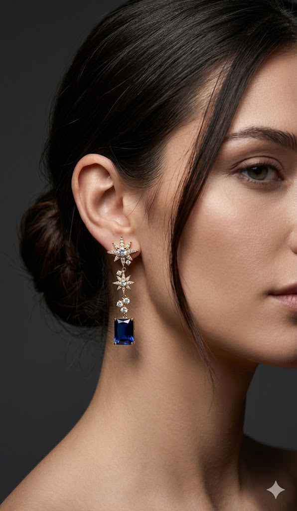 Royal Ruby Drop Earrings